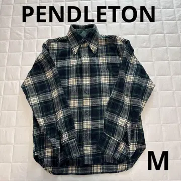 PENDLETON 버튼 다운 긴팔 셔츠 울 체크 M