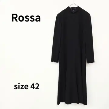 Rossa 블랙 포멀 롱 원피스 자수 레이스 42 1874