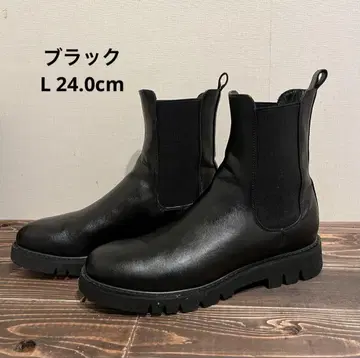 심플리시떼 사이드 고어 부츠 블랙 L 24cm 정도 통굽 부츠