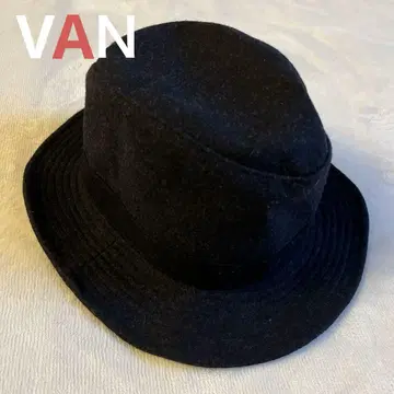 새상품급 VAN 버킷 햇 울/레이온 혼방 사이즈 58cm (프리) 블랙