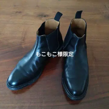 블랙 가죽 첼시 부츠