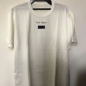 칼 헬무트 로고 커트소 T셔츠 화이트 (아이보리) L 미사용 새상품