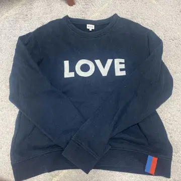 KULE LOVE 프린트 네이비 맨투맨