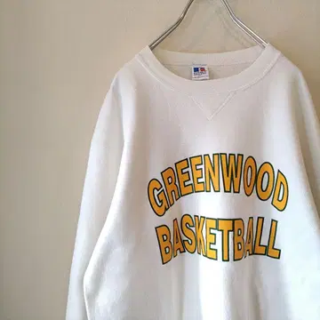 90s 러셀 칼리지 맨투맨 화이트