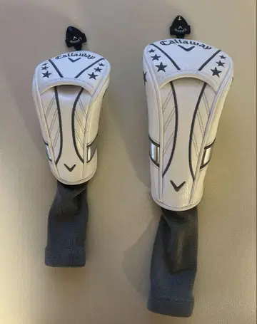 미사용품 Callaway 골프헤드커버 화이트 2개 세트