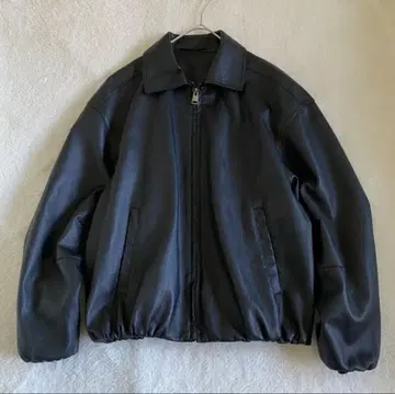 ZARA 카라 부착 싱글 라이더 가죽 자켓 쇼트 블랙 m