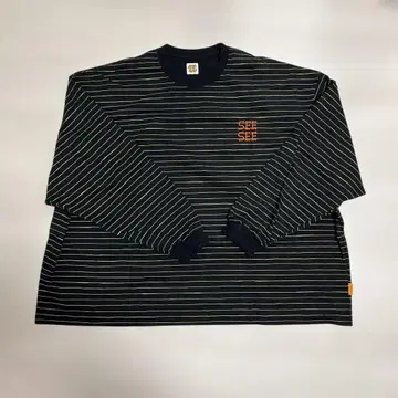 SEESEE 보더 롱 T셔츠