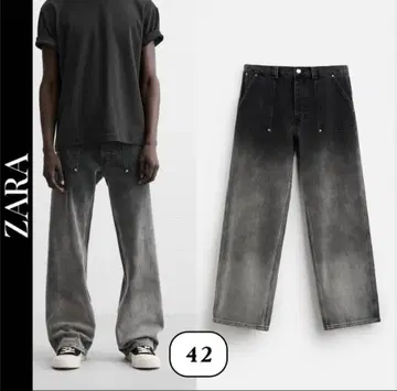 ZARA 플레어 핏 워시 가공 데님 JP32인치