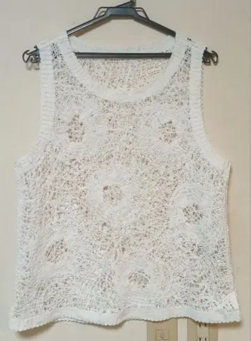 ZARA 화이트 레이스 베스트 L
