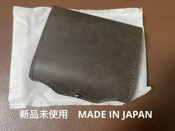 미사용! ObiOri 천연 가죽 푸에블로 가죽 3단 접이식 지갑 일본제