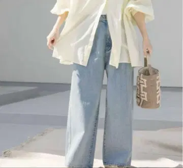 URBAN RESEARCH DOORS 2턱 개더 데님 팬츠