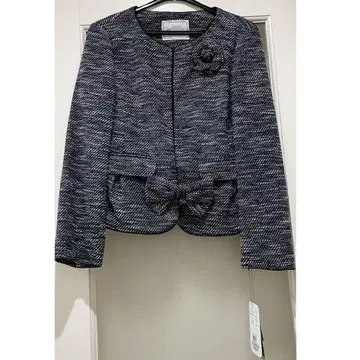 새상품 couture brooch 리본 자켓 카르제 트위드