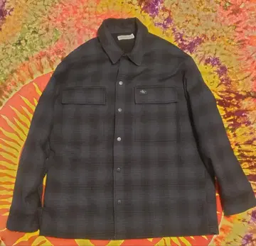 Calvin Klein Jeans M 체크 무늬 자켓