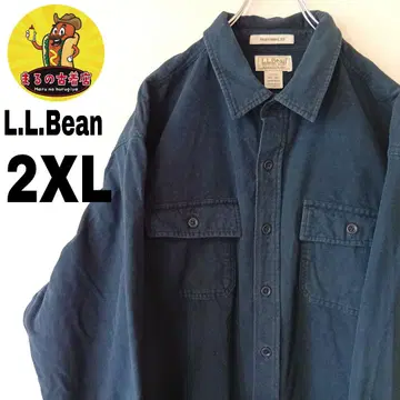 USA 구제 의류 L.L.Bean 헤비 플란넬 셔츠 2XL 네이비