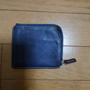무인양품 네이비 가죽 코인 케이스