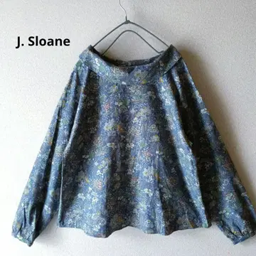 J. Sloane 블라우스 리버티 코튼 기모 루즈핏 더스티 컬러