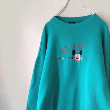 미키 맨투맨 디즈니 Disney 미키마우스 90s 그린