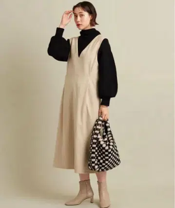 BEAUTY&YOUTH UNITED ARROWS 오버롤 스커트 베이지