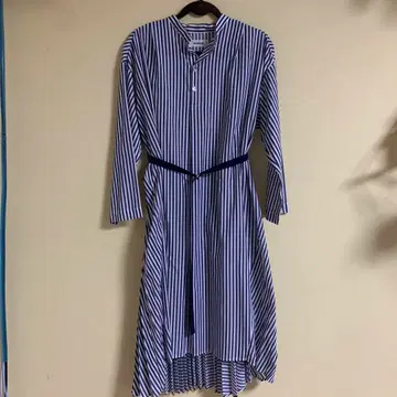 ZUCCA 스트라이프 긴팔 셔츠 원피스