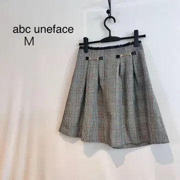 M1007 abc uneface 체크 무늬 플레어 스커트 M