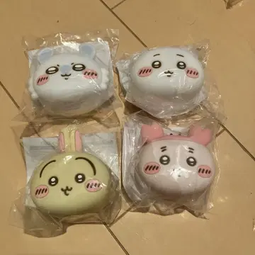 치이카와 (먼작귀) 얼굴 미니 실리콘 파우치 4종