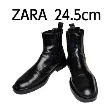 ZARA 사이드 고어 부츠 24.5cm 블랙