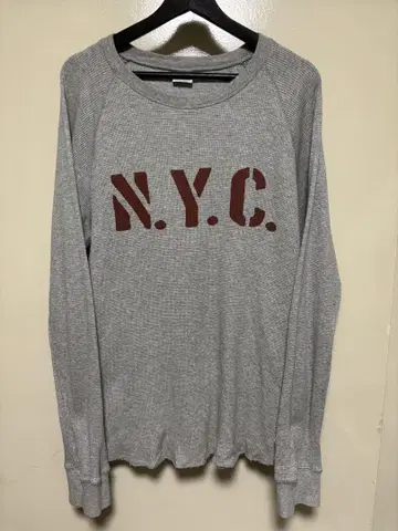 Champion N.Y.C. 프린트 써멀 셔츠 긴팔 티셔츠 와플
