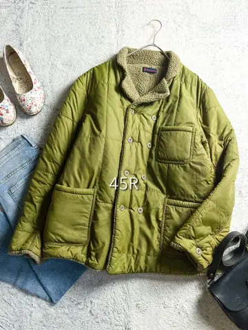 [ 45R ] 45rpm 퀼팅 보아 더블 브레스트 자켓 카키 2