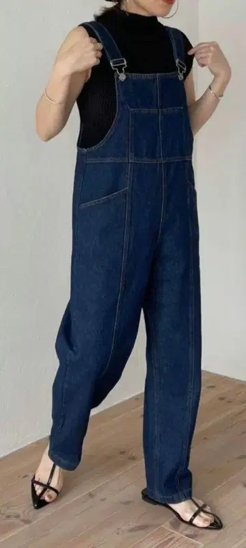 오버롤 살로펫 블루 데님