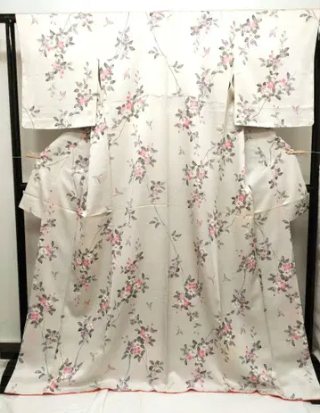 순수 실크 코몬 이중 기모노 (No.764)