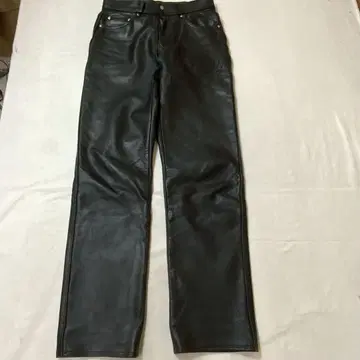 Schott 샷 가죽 팬츠 스트레이트 IDEAL 블랙 30
