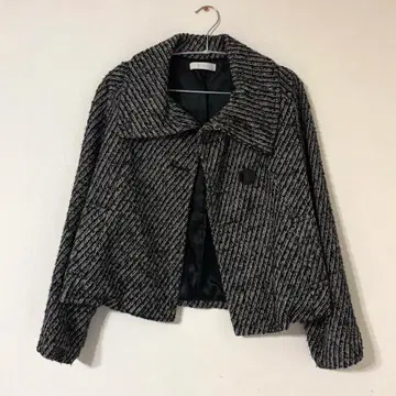 grove 여성용 카라 부착 숏 기장 코트 M 크롭 자켓