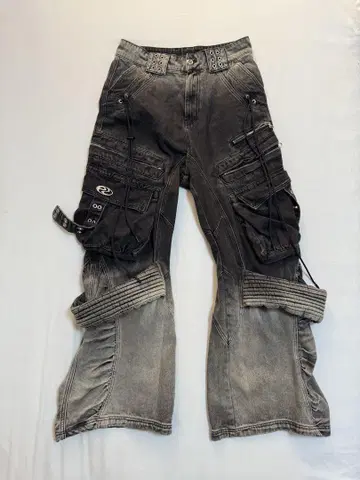 Personsoul GrayBlack 카고 데님 팬츠
