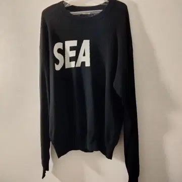 WIND AND SEA 블랙 니트 스웨터