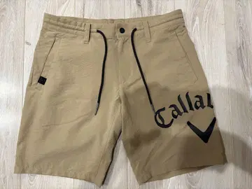 캘러웨이 베이지 로고 숏팬츠