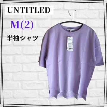 [새상품] UNTITLED 언타이틀 반팔 티셔츠 (무지) 2 (M) 퍼플