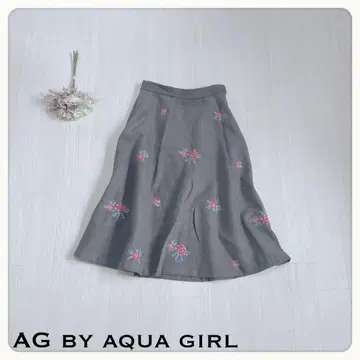 [ 자수 디자인 ] AG 바이 아쿠아걸 플레어 스커트 S