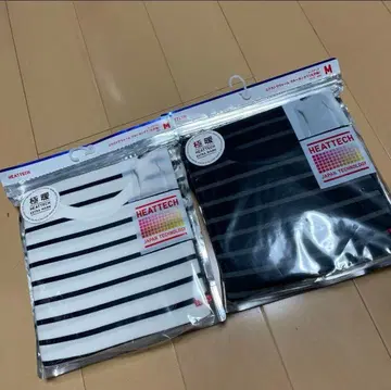 유니클로 울트라 웜 크루넥 T셔츠 M 2장