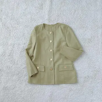 온워드 카시야마 쇼와 레트로 노카라 자켓 울 골드 버튼 가을 겨울 코디