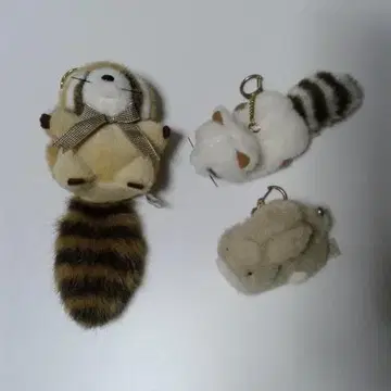 TAKENOKO 봉제 인형 키링 너구리 토끼