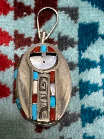 새상품 호피 Frank Lahaleon 리버서블 펜던트