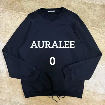 [컨디션 최상] AURALEE 맨투맨 블랙 0