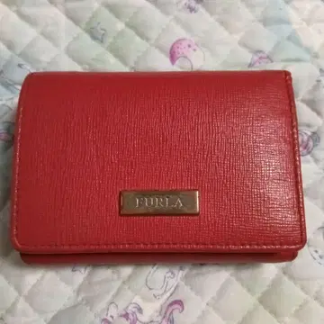 FURLA 빨간색 3단 폴더형 지갑