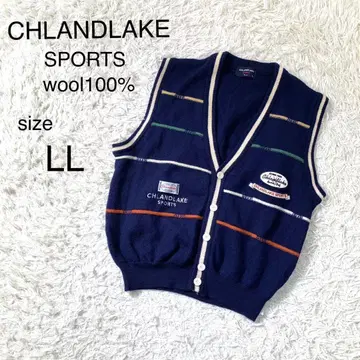CHLANDLAKE 보더 디자인 슬리브리스 가디건