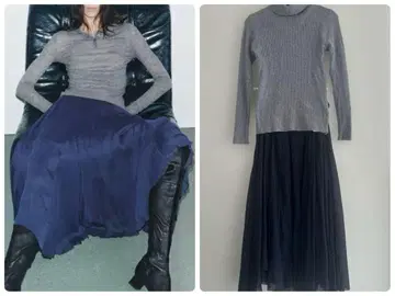 미사용 ZARA 스커트 롱 스커트 쉬폰 스커트