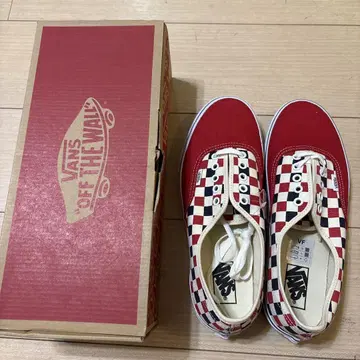 VANS 오센틱 레드 체커