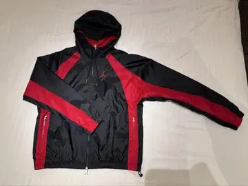 Jordan 후드 부착 나일론 자켓 XXL 블랙/빨간색