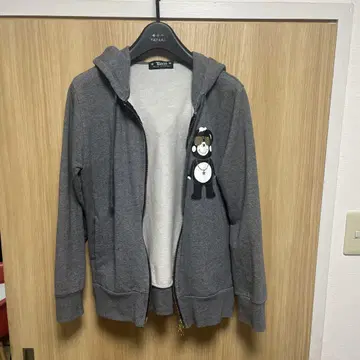 TANTA 그레이 곰 프린트 후드티