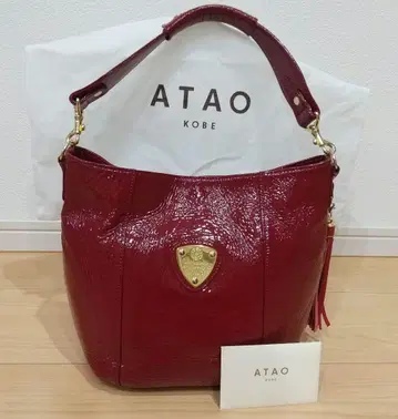 ATAO 캔디 빨간색 가죽 핸드백