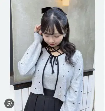 evelyn 하트 초커 가디건